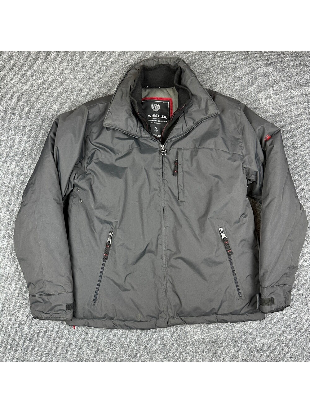 J. Whistler Jacket Mens Small Black Water Resistant Zip